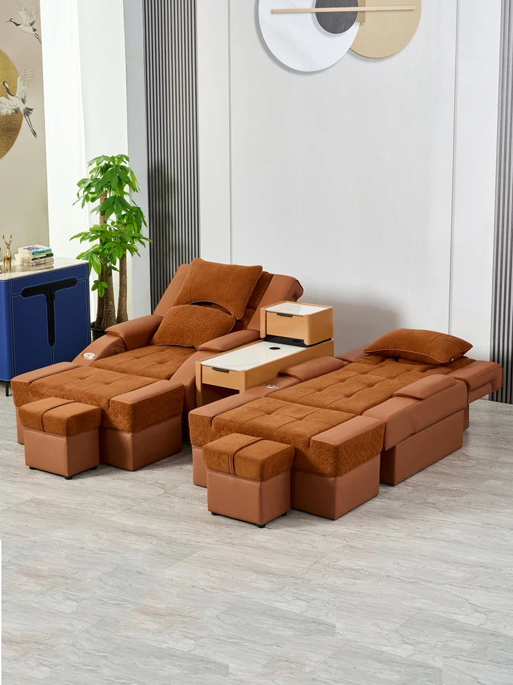 Fußmassagesofa Elektrische Fußmassage integriertes Massagebett Sauna Fußstuhl