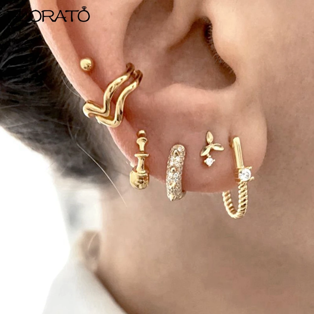 

1pcs Fashion Women's Piercless Ear Clip Earring Classic Gold Color Trendy Earcuff Earrings Girl Gift Simple Daily Wear Jewelry