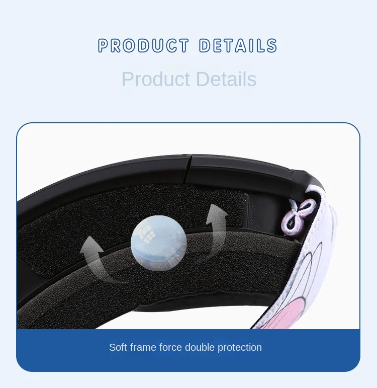 Children's Outdoor Ski Goggles with Strong UV Blocking Colored Membranes for Skiing & Helmets