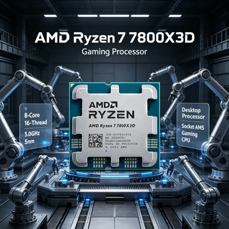 AMD Ryzen 7 7800X3D Desktop Processor 5.0GHz 8 Cores 16 Threads 5nm 96M Cache AM5 100-100000910