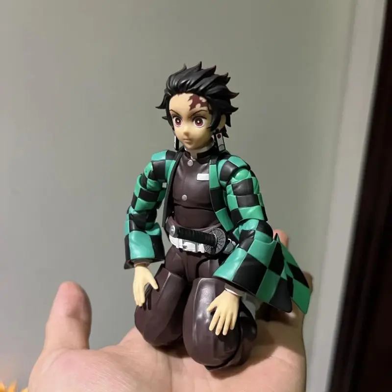 Original Bandai S.H.Figuarts Demon Slayer Kamado Tanjirou Kamado Nezuko Action Figure Anime Model Joint Movable Doll GK Toy Gift