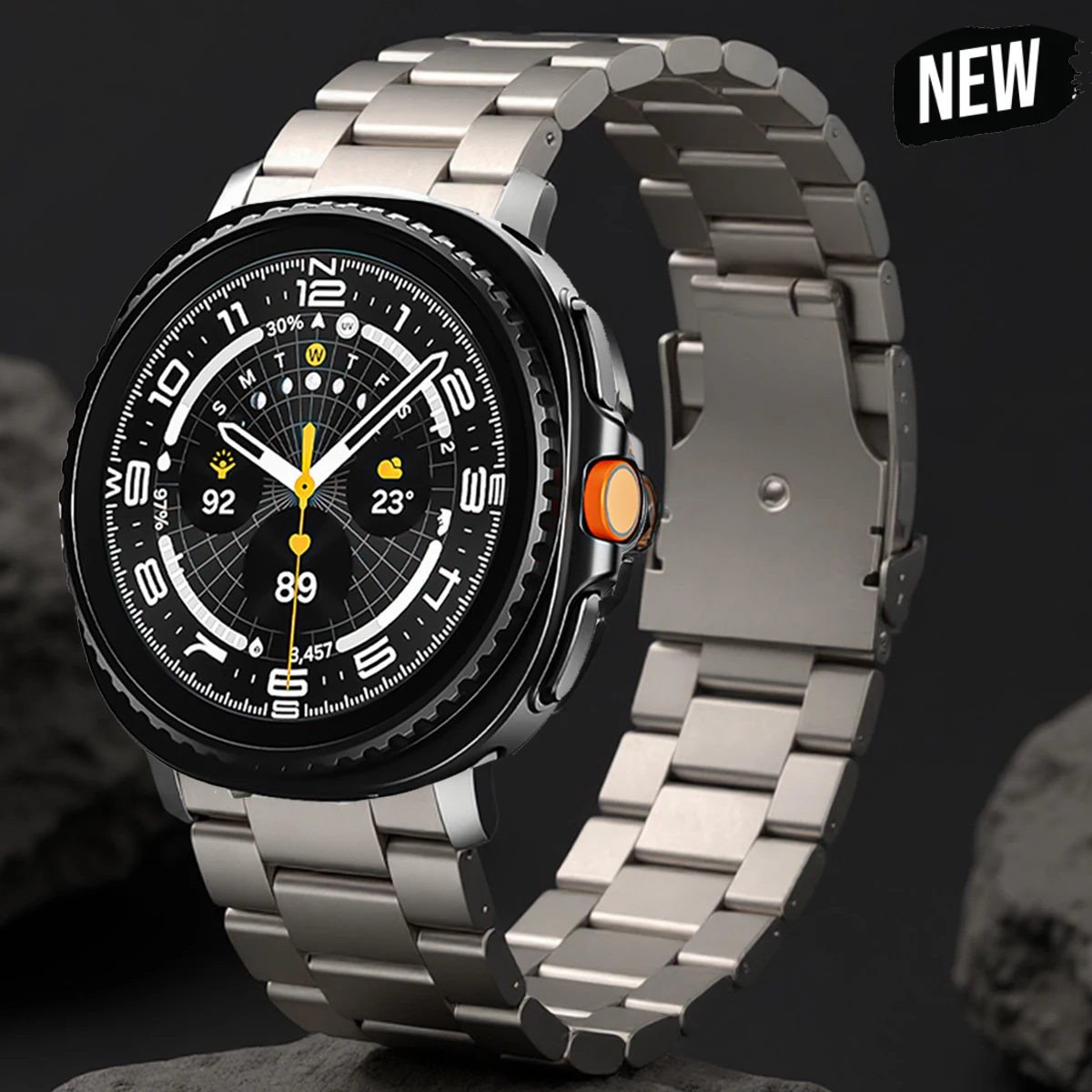 

Титановый ремешок для Samsung Galaxy Watch 8/8, классический роскошный металлический ремешок для Galaxy Ultra 2025/Ultra 47 мм, браслет из сплава