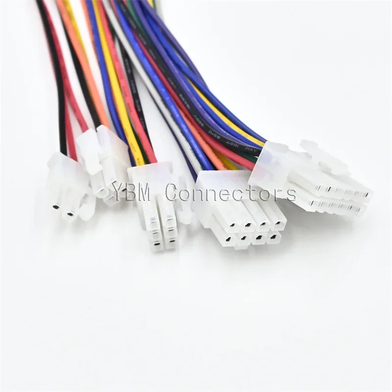 

10pcs 30cm 5557 5559 4.2mm/0.165" 18/20AWG 2X1P-2X12P Air Dock Dual Row Male Female Plug Receptacle Housing Cable Terminal Wire