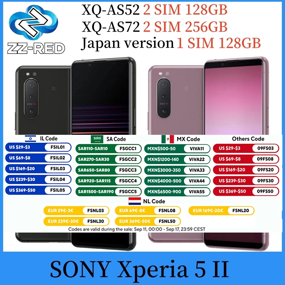 Sony Xperia 5 II 5ii 5G XQ-AS52 XQ-AS72 Japan JV 8GB RAM 128/256GB ROM 6.1