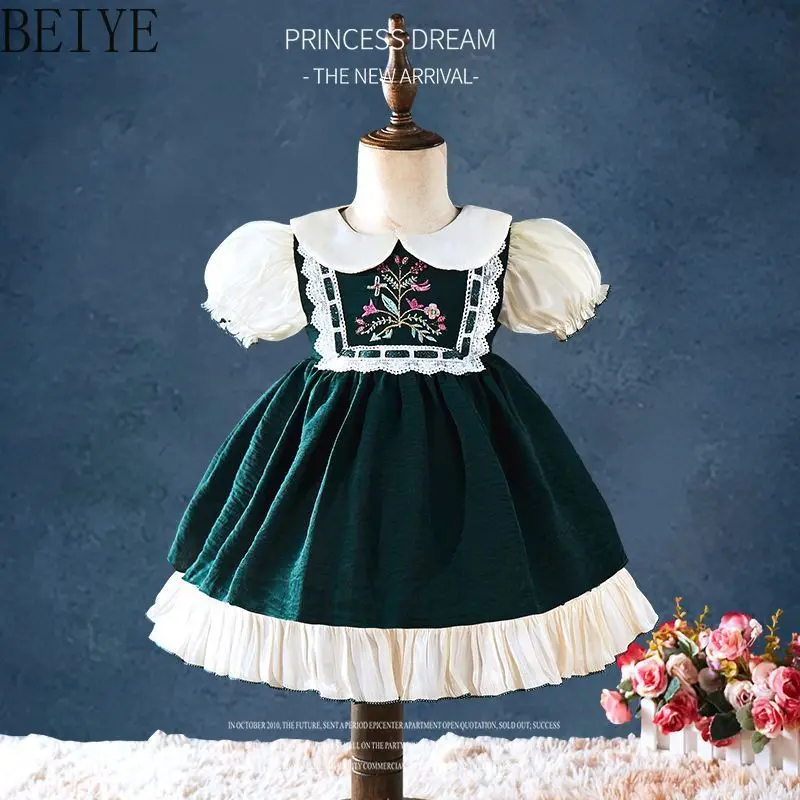new-sweet-kids-lolita-princess-dress-for-baby-girls-children's-clothing-birthday-gown-girls-casual-dresses-2026-summer