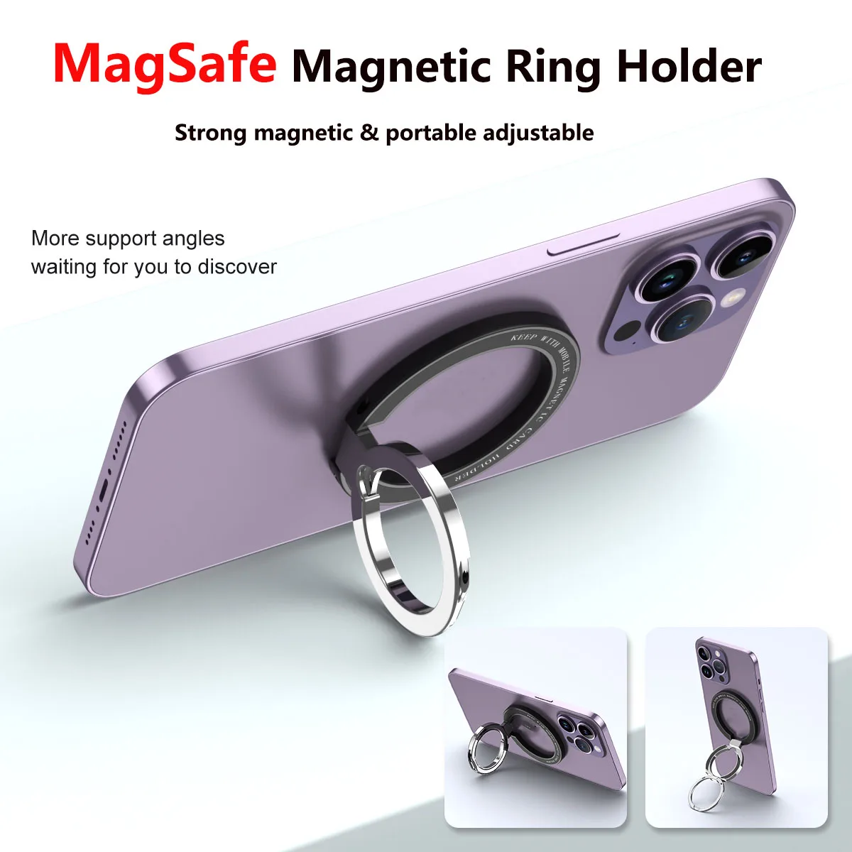 

Foldable Magnetic Ring Holder Magnetic Phone Buckle for iphone 15 14 13 12 series Desktop Mini Finger Bracket for Samsung