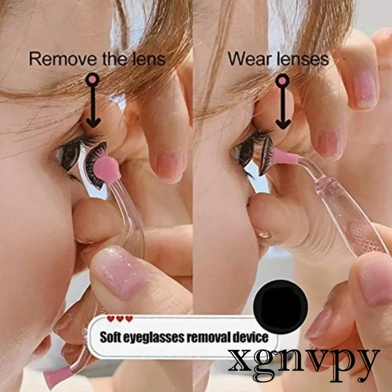 Xgnvpy-Kit Portátil Removedor de Lentes de Contato, Pinça de Silicone, Pinça, Ferramenta para Limpeza e Manutenção