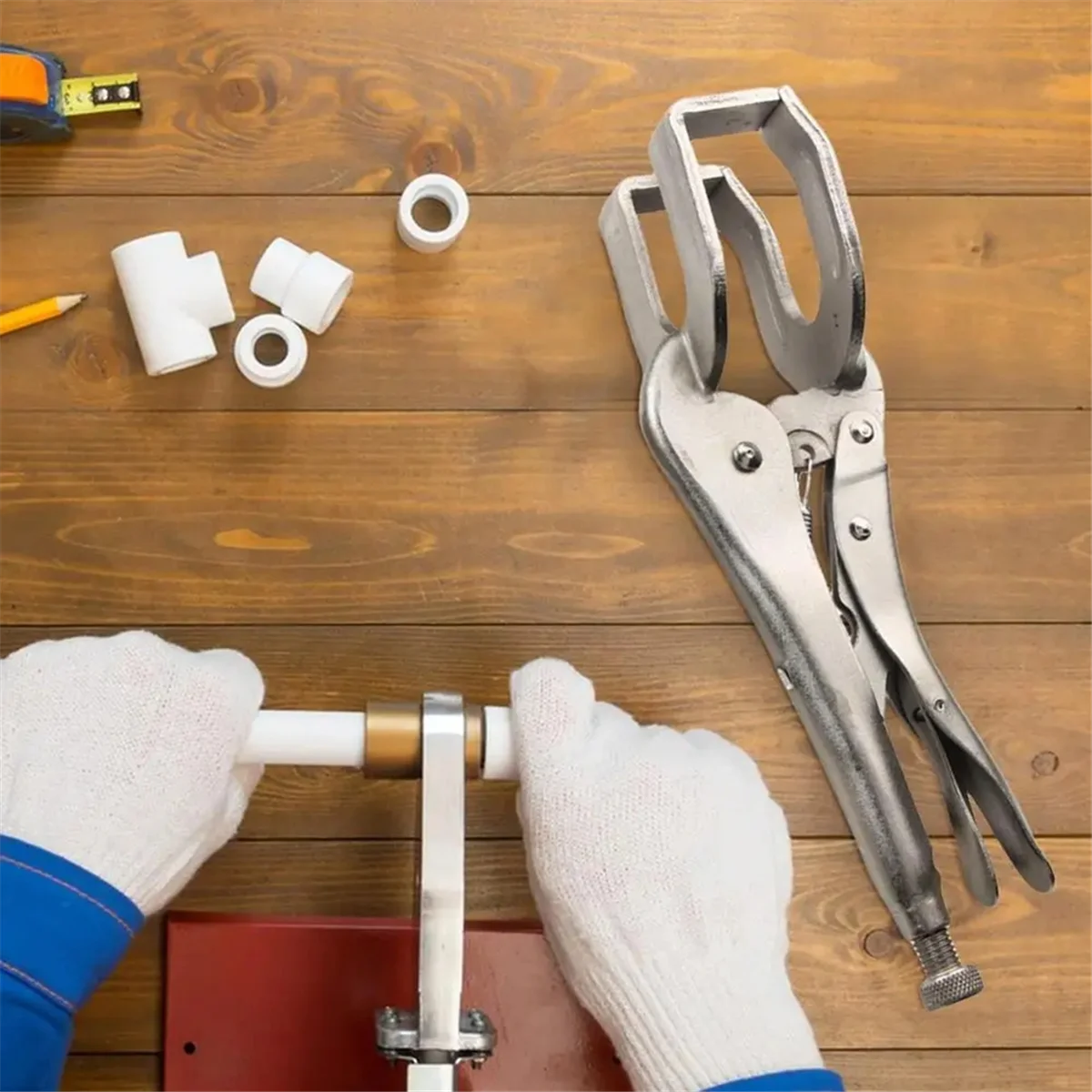 

ABNJ Welding Clamp Counterpart Pliers Clip U-Shaped Welding Vise Grips Quick-Lock Release Metal Face Clamp for Locking