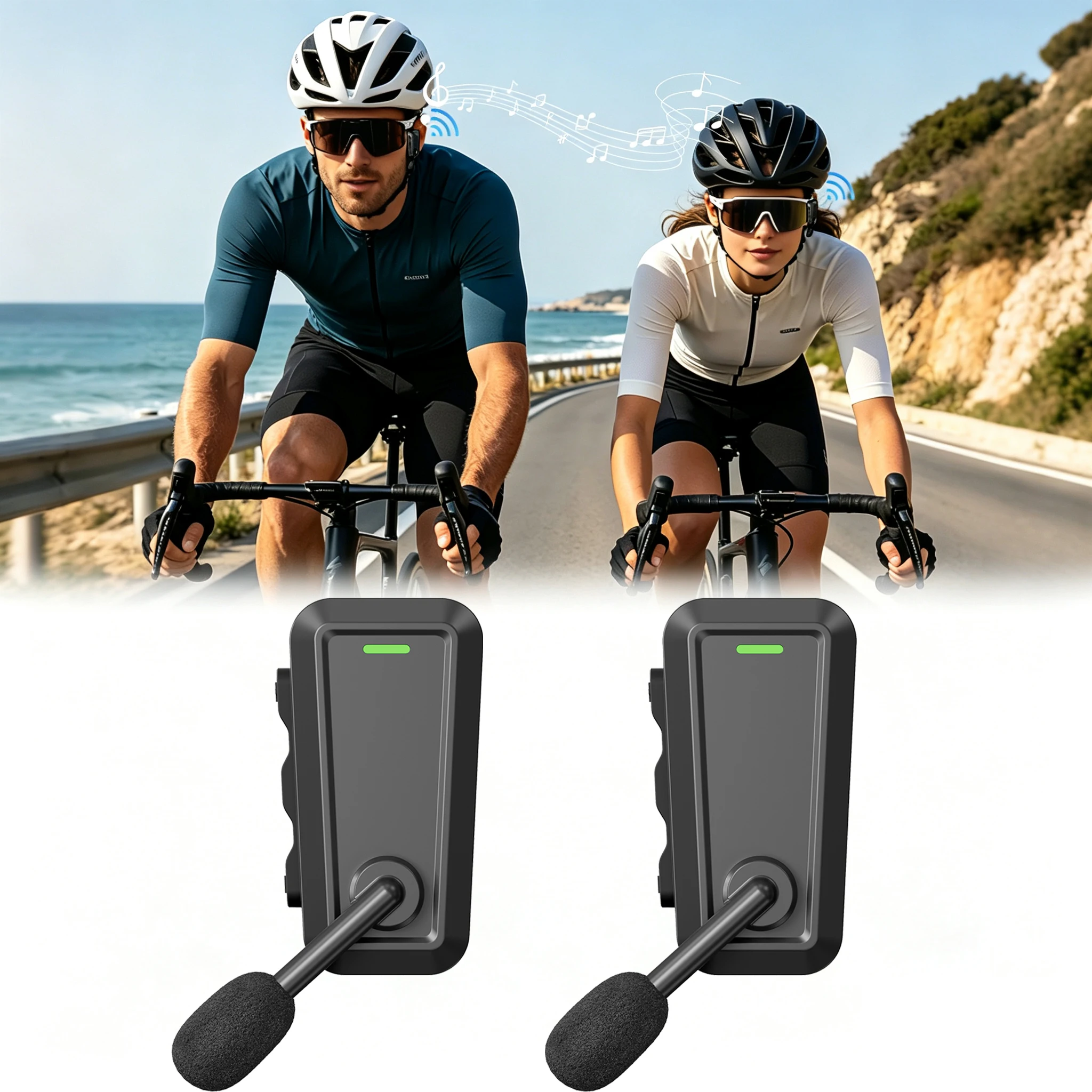 C10 Wireless Bluetooth Earphones Climbing Helmet Intercom Headset With Noise Earphone for Outdoor Cycling Bike Music Sharing
