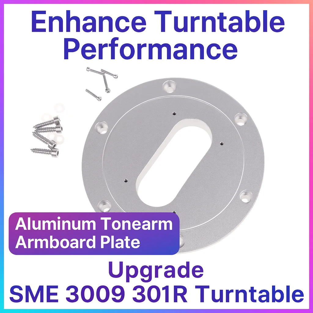 

Алюминиевая пластина кронштейна Tonearm, обновленная замена для проигрывателей SME 3009 3010R, аксессуар для фонокорректоров с улучшенной производительностью
