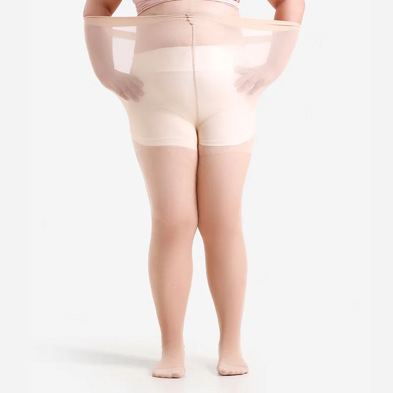 Damen Übergröße 20 Denier Transparente Strumpfhose mit Hoher Taille, Nylon-Strumpfhose, Superelastisch XL-4XL, Große Größen für Kräftige Damen bis 150kg/330lbs – Detail 24