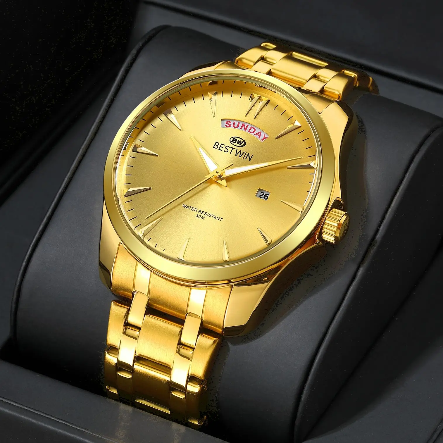 

Men Quartz Watch Calendar Luxury Waterproof Wristwatch Watch Stainless Steel Dress Watch for Men 2023