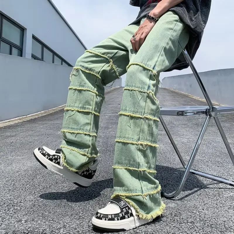 2024 Ropa Grunge Y2K Streetwear Stacked Jeans Baggy Pants Men Clothing Vintage Sraight Women Loose Denim Trousers Pantalon Homme