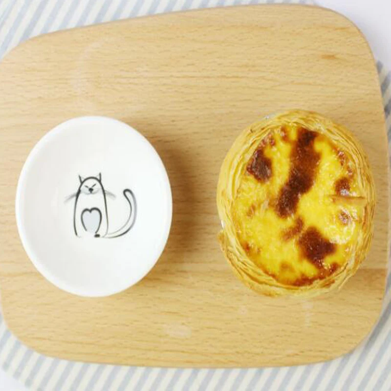 

Cartoon Cat Mini Plate 6PCS/Set Cute Cat Small Pigments Ceramics Soy Dish Sauce Vinegar Jam Dishes Kitchen Small Plate Set Table