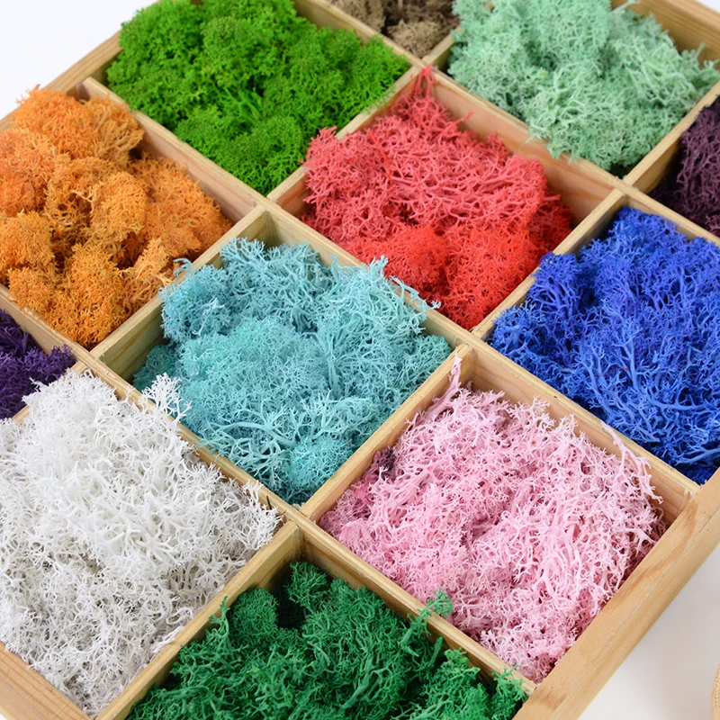 20/40g Künstliche Grünpflanzen Ewiges Moos DIY Bastelbedarf Gras Wohnzimmer Garten Dekorationen Mini-Landschaft Kunstgras