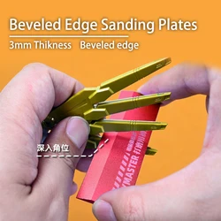 Model Tools Beveled Edge Sanding Plates All metal production For Parts Clip angle sanding Seams Flat sanding and polishing tools