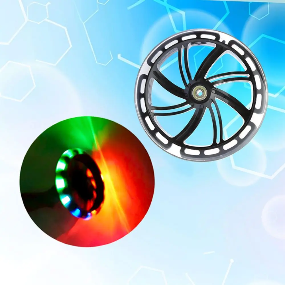 Replacement 200mm LED Flashing PU Roller For Kids Scooter Shopping Cart Trolley Wheelchair Stable Smooth Performance Skate Gear