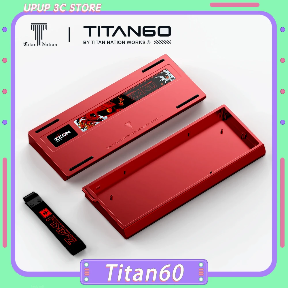 Titan Nation Titan60 Mechanical Keyboard Shell CNC Aluminium Alloy Keyboard Shell Custom Keyboard Case 60HE Wooting PC Accessory