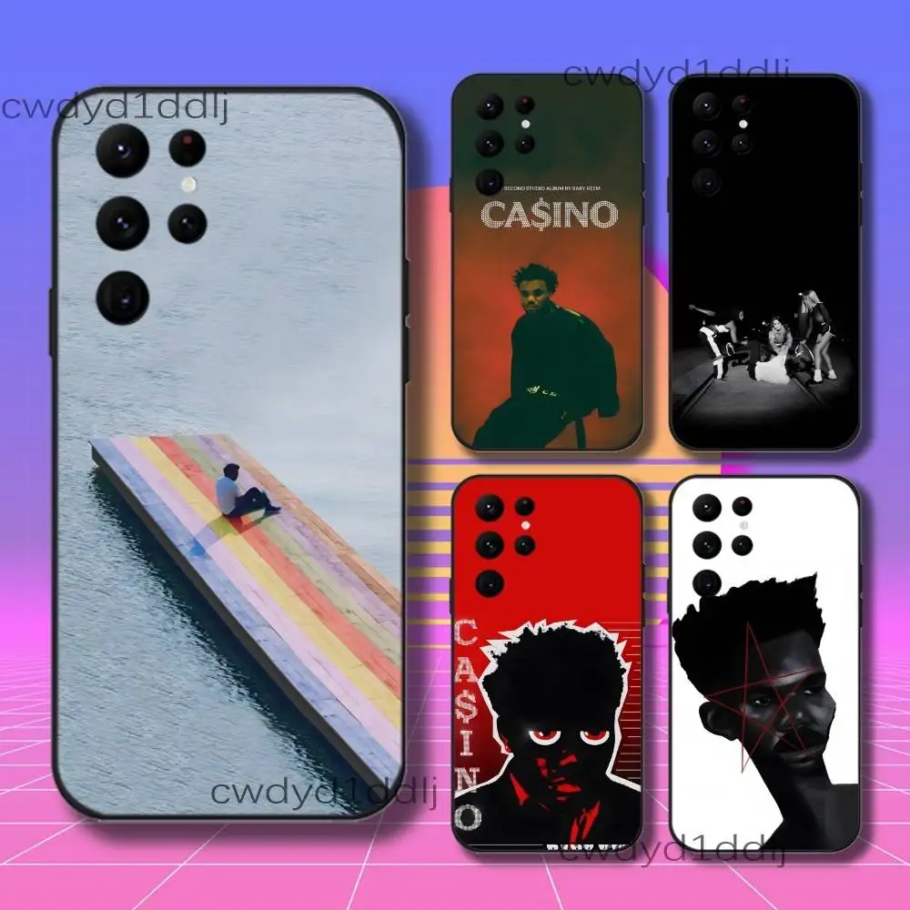 

B-Baby Keem CaSino Phone Case For Samsung S10,S21,FE,S21 ,S26,S25,S24,S23,Ultra,S9,S22,Plus Black Shockproof TPU