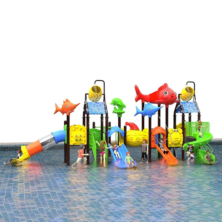 Children Pool Plastic Large Commercial Park Aquatic Equipment Outdoor Playground Kids Water Park Equipment Slides