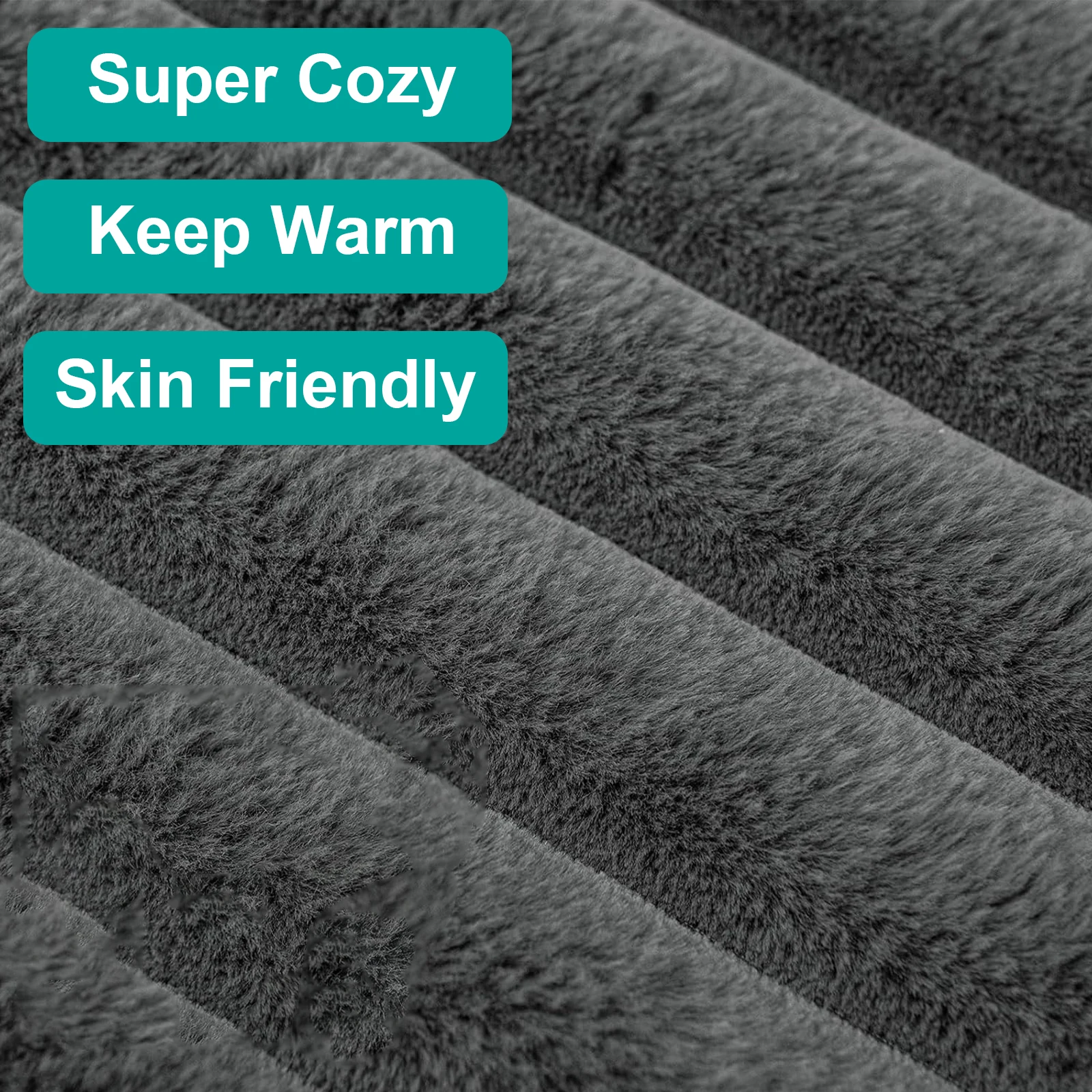 Thicken Winter Throw Blanket Faux Fur Plush Bed Fleece Fluffy Soft Knee Sofa Blanket Double Layer Stitch Bed Blankets