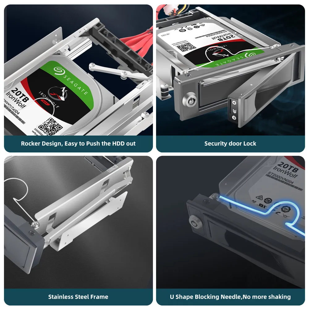 MAIWO CD-ROM Ruang HDD Rak Ponsel Internal 3.5 Inci HDD Alat Penutup Konverter Gratis Instalasi Hard Disk HDD-ROM Casing HDD