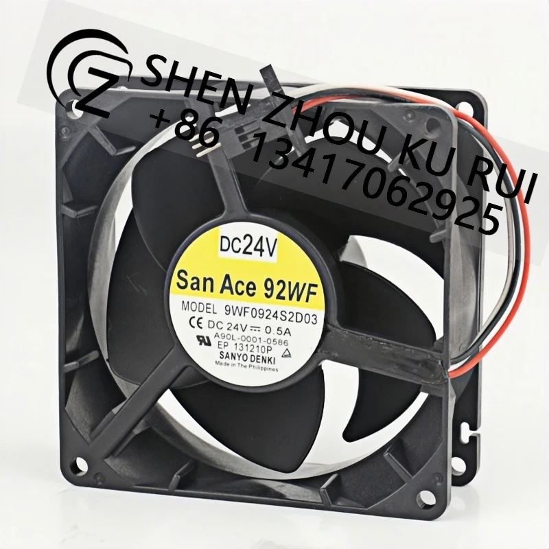 New Sanyo 24V 0.5A 9032 9CM Fanuc drive Three-wire CPU Frequency changer 9WF0924S2D03 Cooling fan