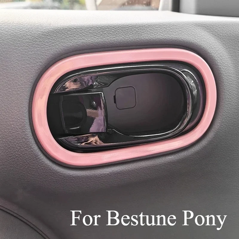 For Bestune Pony Door Inner Handle Color Change Door Inner Handle Decorative Sticker Scratch-proof Modified Decorative Sticker