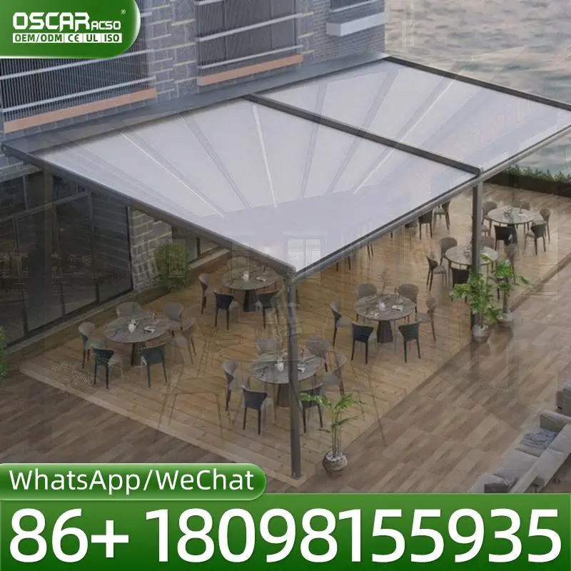 Wholesale Retractable Customized Aluminum Motorized Outdoor Folding Awning for Patio Garden Balcony Retractable Canopy Pergola