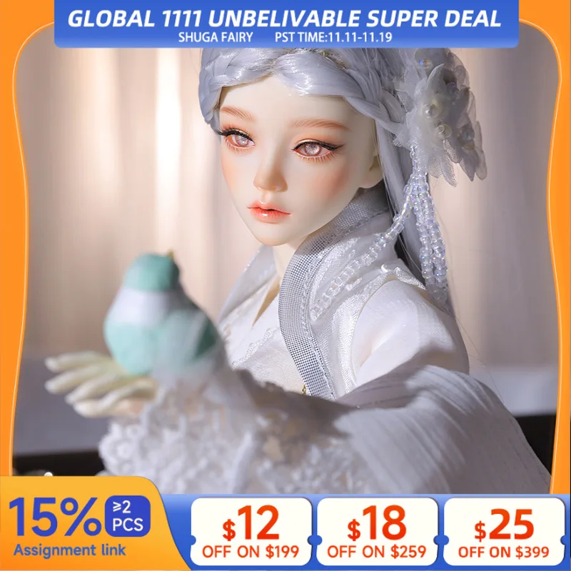 

BJD Mari кукла 1/4 Shuga Фея красивая фея длинное платье в древнем стиле высокое качество игрушка смола подарок кукла