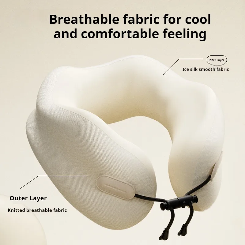 Portable Memory Cotton Business Trip U Shaped Neck Pillows Airplane Travel High-speed Rail Pillow Cervical Healthcare Supply