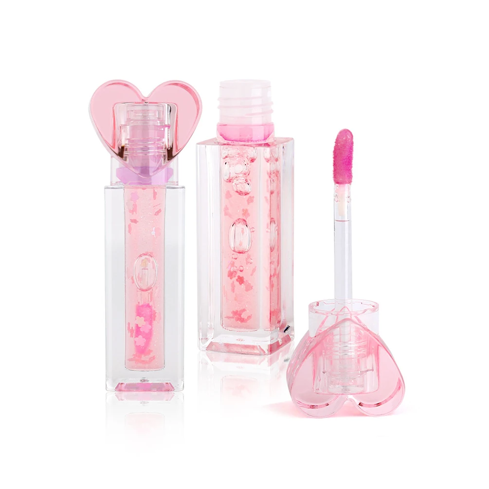 Small Pink Shield Color Changing Lip Oil Custom Logo Moisturizing Pearlescent Long-lasting Private Label Makeup Wholesale Vegan