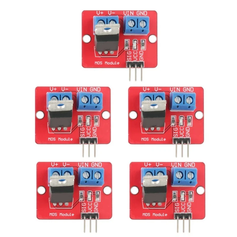 

5pcs 3.3V/5V MOSFET Driver Modules PWM Output Driving Boards Output 0-24V
