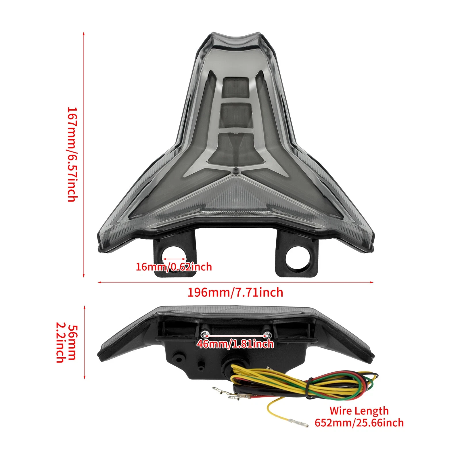 ZX6R LED Integrated Rear Taillights For Kawasakl Ninja 400 Z400 ZX10R Z1000 ZX6R ZX-6R ZX-10R Motorcycle Brake Light Turn Signal