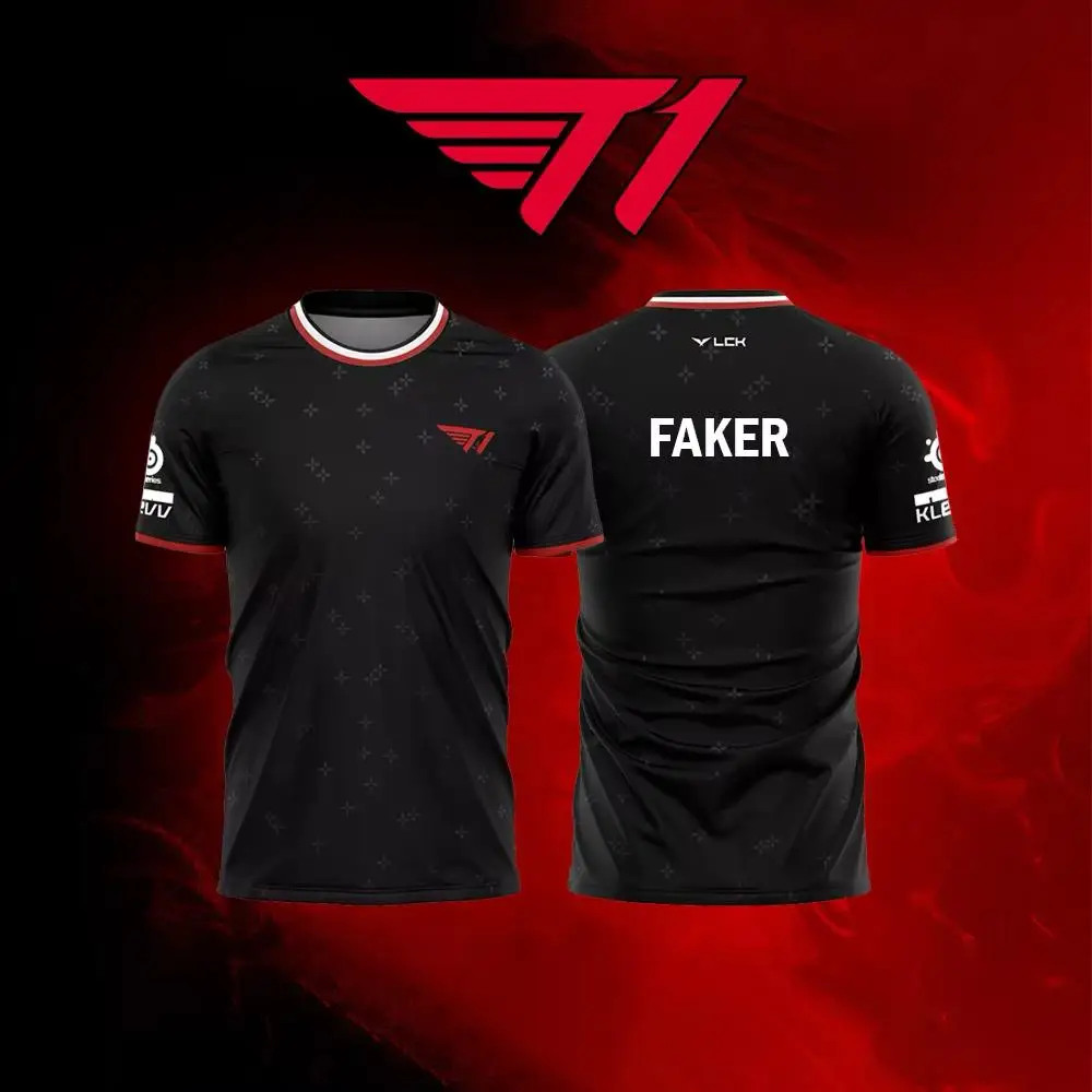 

T1 Esports Club 2025 Uniforms professional league Player Training Jersey SKT T1 Faker Fans Custom Sports T-shirts Gifts Tops