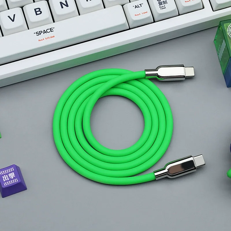240W USB-C naar USB-C kabel, PD snelladen, siliconen oplaadkabel voor iPhone 17, 16, 15 Pro Max, MacBook, Samsung, Xiaomi