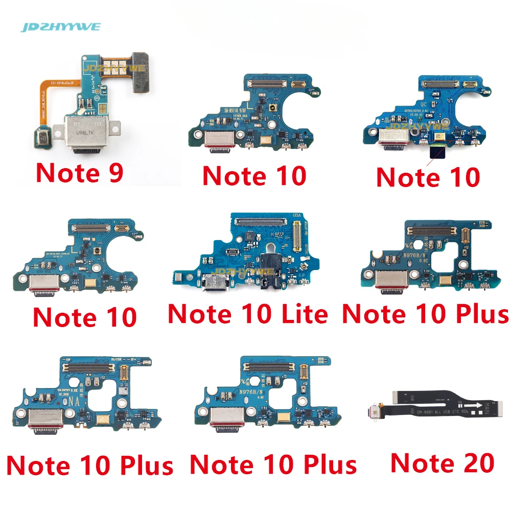USB-коннектор для быстрой зарядки, плата с гибким кабелем для Samsung Note 9, 10, 20 Plus, Lite 5G N960F, N970F, N970U, N971F, N976F