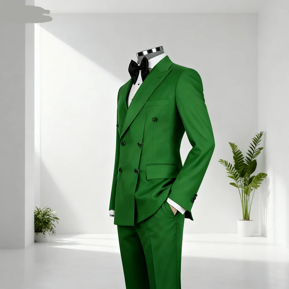 

Формальный мужской пиджак Terno из двух предметов с пиковыми лацканами, классический костюм для курения на свадьбу, облегающий мужской наряд на заказ