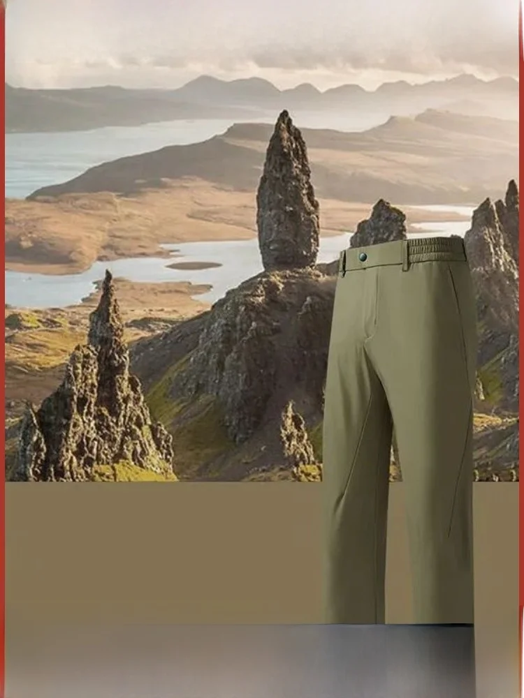 

Outdoor Men's Softell Pants Thermal Insulation Waterproof Windproof Tech Fce Casual Trousers for Hiking And Climbing