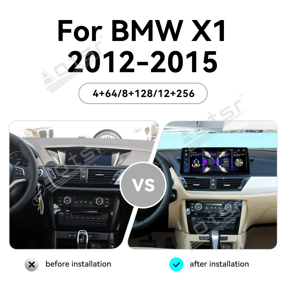 

Ультратонкий 12,9-дюймовый экран Android, автомобильное радио для BMW X1 2012-2015, мультимедийный видеоплеер, беспроводной Carplay, авторадио, стерео GPS