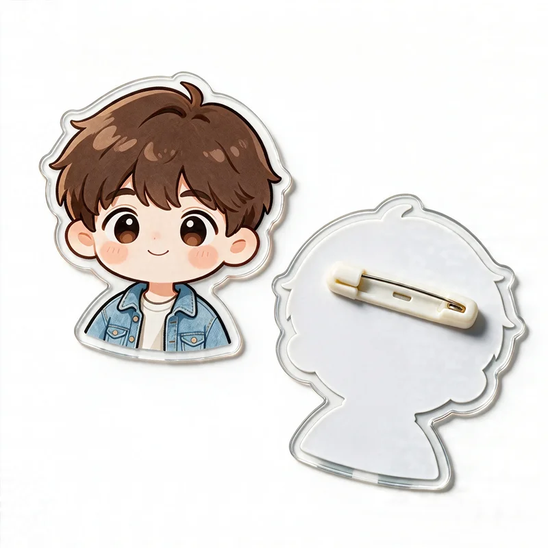 Custom Acrylic Pin Brooches Accessories Customized Fashion Anime Cartoon Clothing Backpack Badge Pins Jewelry For Fans Gifts