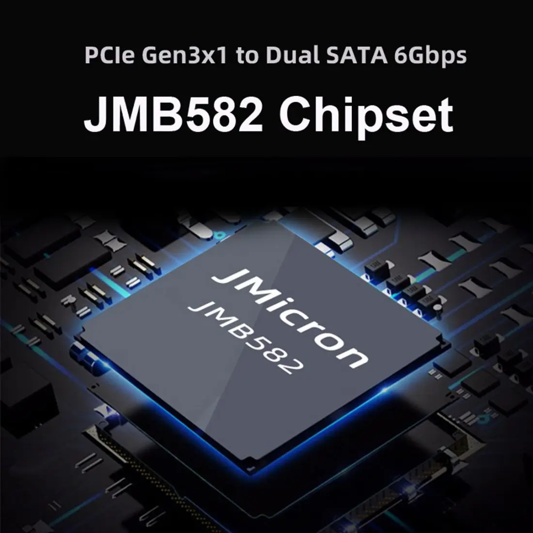 Адаптер NGFF Key B + M PCI Express на SATA 3,0, 6 Гбит/с, два порта, вертикальный конвертер, жесткая Фотокарта JMB582