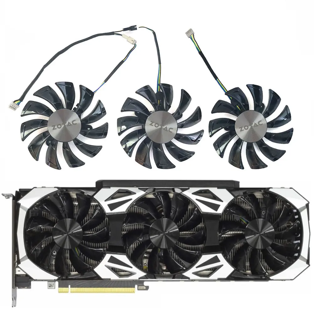 NEW 3FAN/1SET 88MM 4PIN GA92S2U RTX 2080 SUPER GPU Fan，For ZOTAC RTX 2080Ti 2080 2070 2060 SUPER Graphics card cooling fan