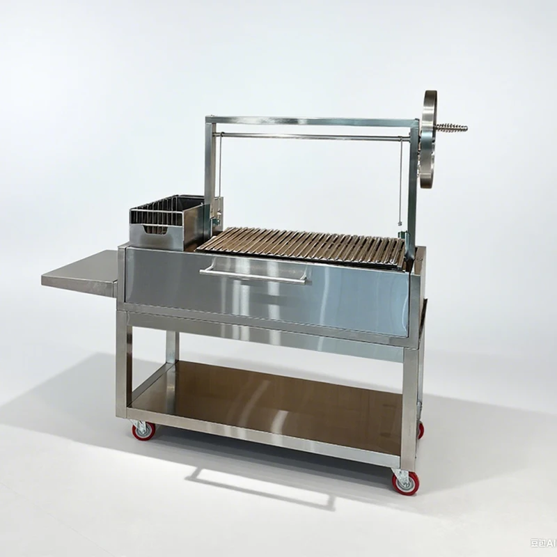 

Argentinian Stainless Steel Santa Maria Premium Charcoal BBQ Grill for Football Fan Zone Parties