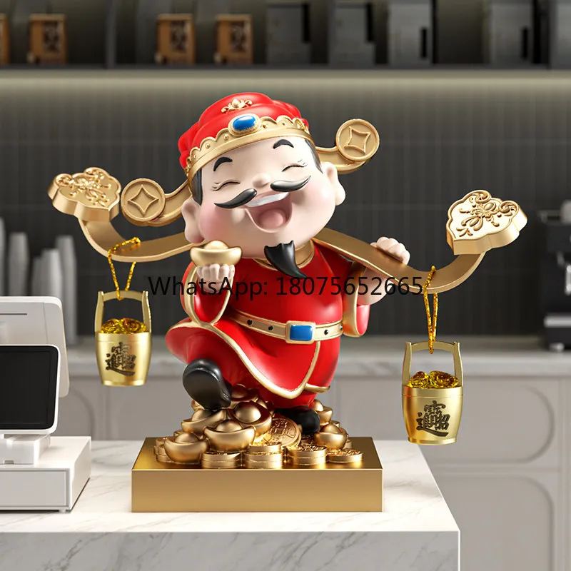 God of wealth ornament - office relocation & grand opening gift - front desk/cashier decoration