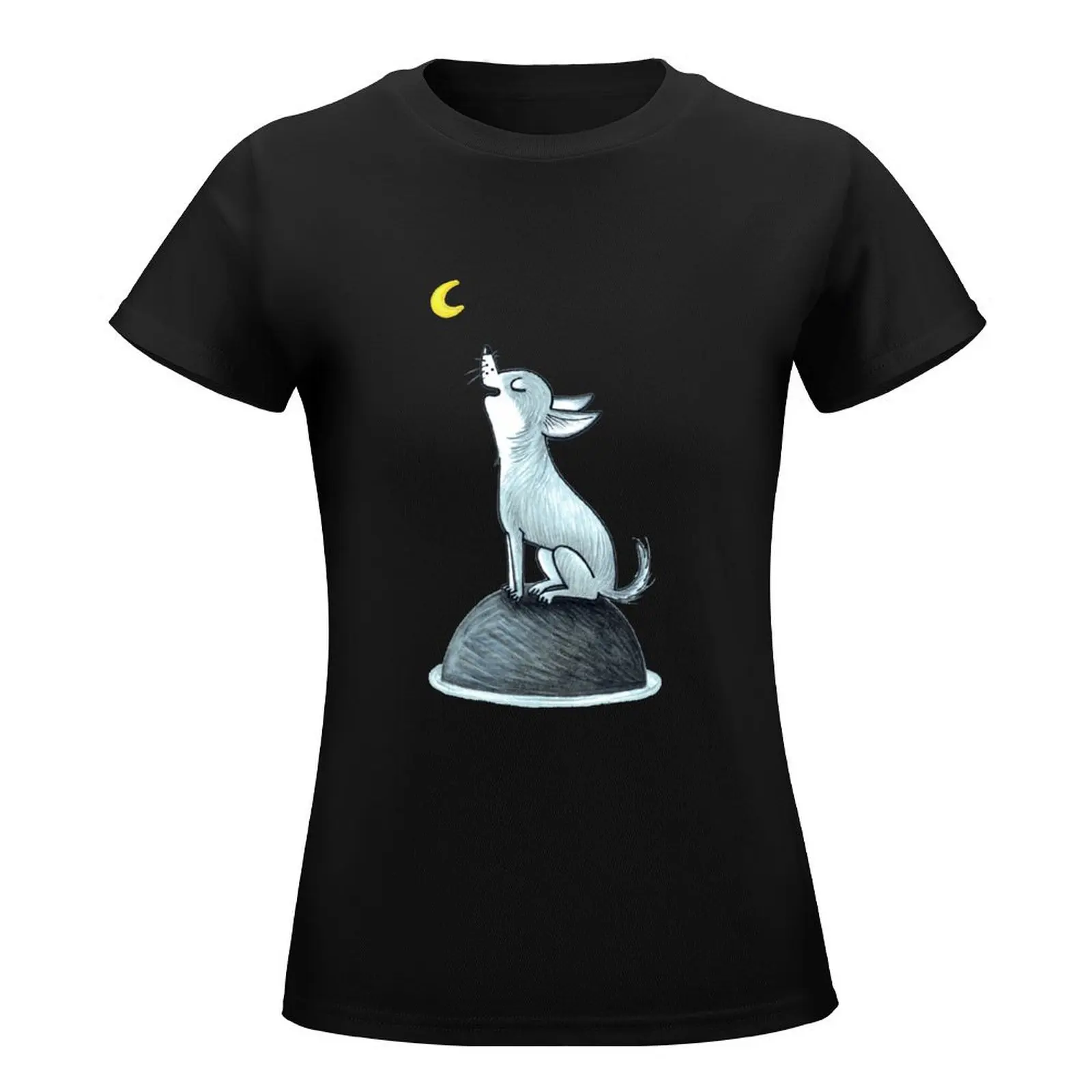 Chihuahua I Moon Howler I Dog T-Shirt vintage clothes summer tops cute tops anime clothes Women clothing