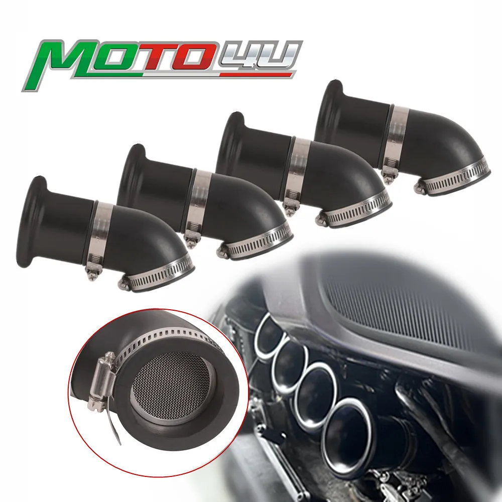 4PCS Air Intake Manifold Cover With Filter Screen Motorcycle Accessories Custom Cafe Racer For BMW K100 K75 K100 K100RT K100RS