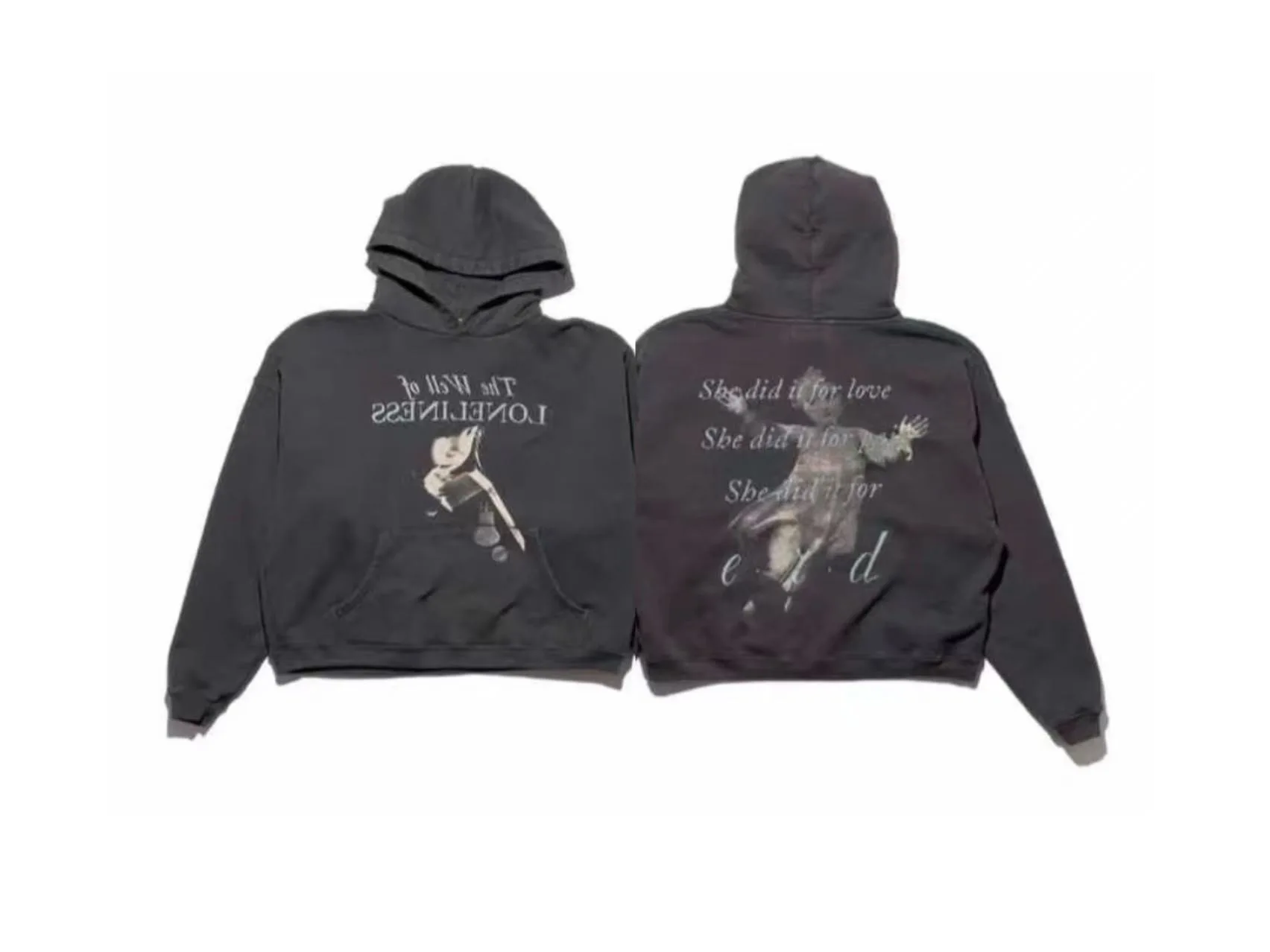 

Винтажная толстовка с капюшоном Waed, мужская свободная посадка, удобная, хлопковая, полиэстеровая, против морщин, эластичная, износостойкая, молодежная, повседневная