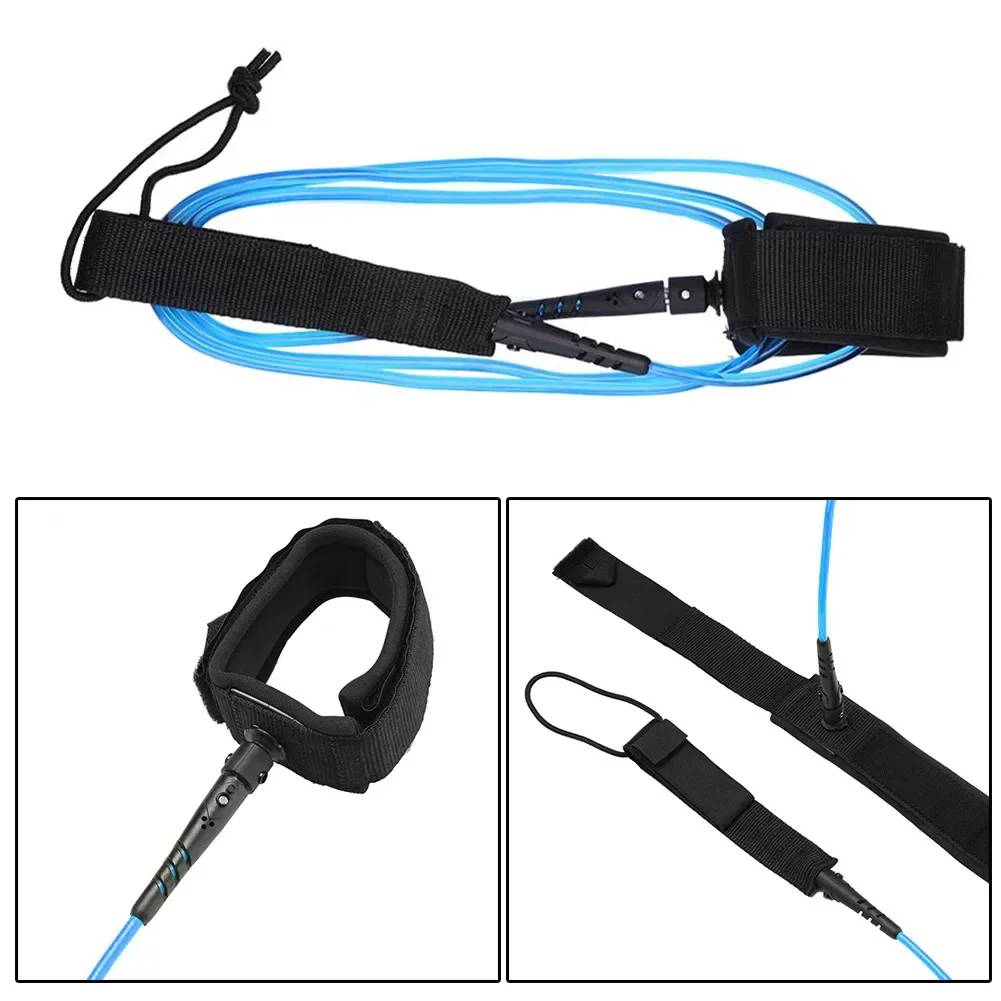 6ft Surfboard Ankle Leash Surfing Elastic Stand  Surfboard Longboard Leg Rope