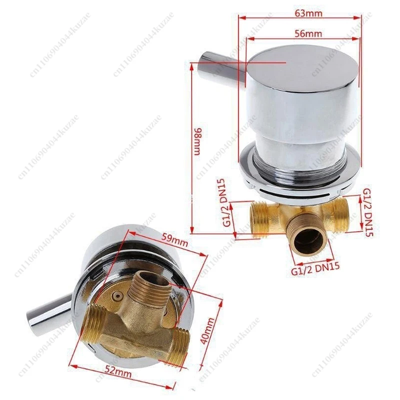 Shower Room Mixing Valve Controller, Bathroom Hot and Cold Water Faucet Switch Regulator Accessories